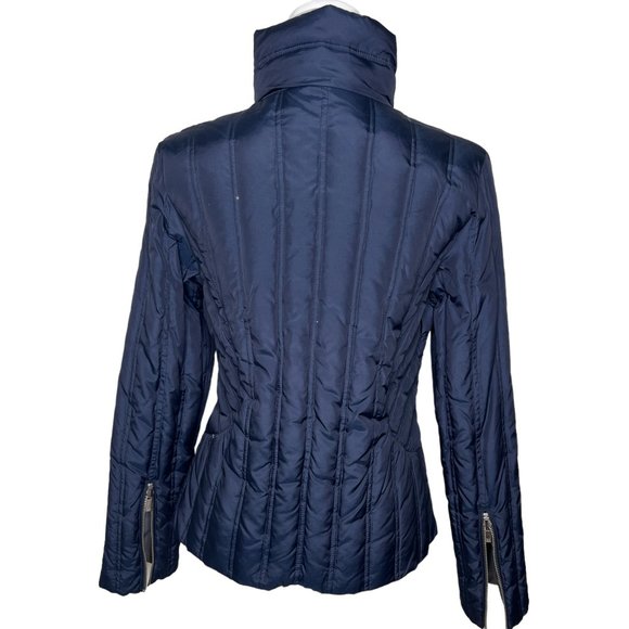 MICHAEL Michael Kors Multi Pocket Reversible Puffer Jacket Blue Grey Size S - Picture 8 of 17